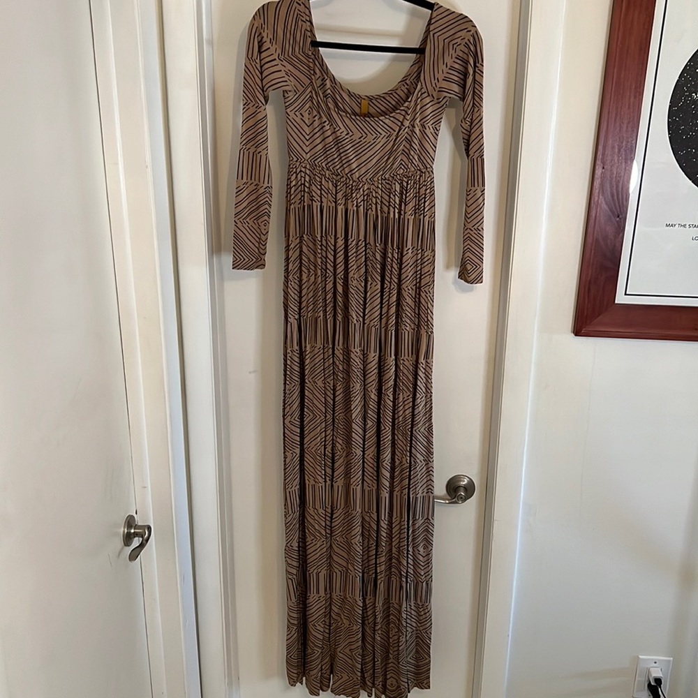 Stunning Rachel Pally Isa Dress in black and nude tribal print
